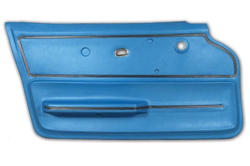 1967 CORVETTE COUPE DOOR PANEL WITH TRIM LH BLUE