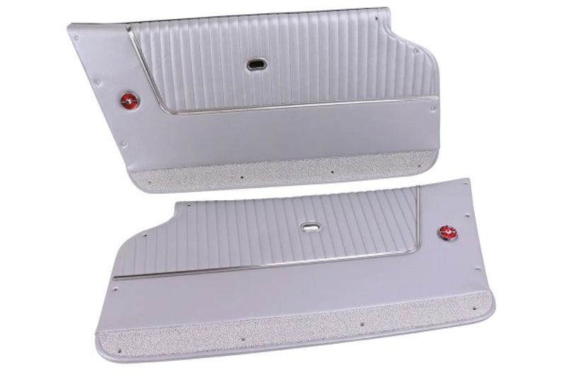 1963-1964 CORVETTE CONVERTIBLE DOOR PANEL SET  SILVER.
