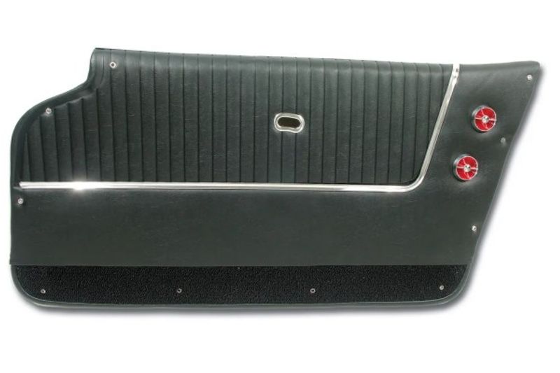 1963-1964 CORVETTE CONVERTIBLE DOOR PANEL SET  BLACK.